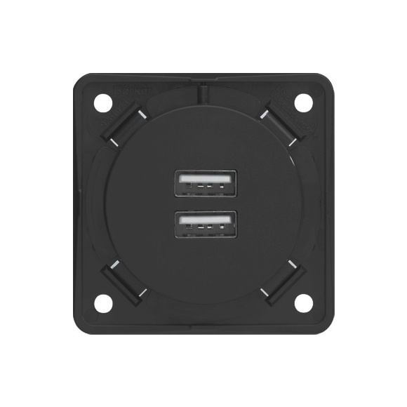 Berker USB contactdoos antraciet