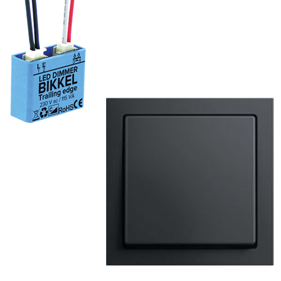 Busch-Jaeger Pulsdrukker + Micro RL dimmer