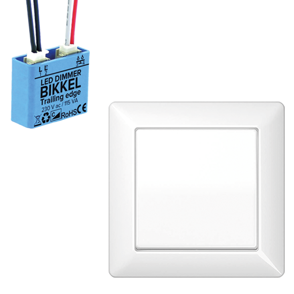 Jung Pulsdrukker + Micro RL dimmer