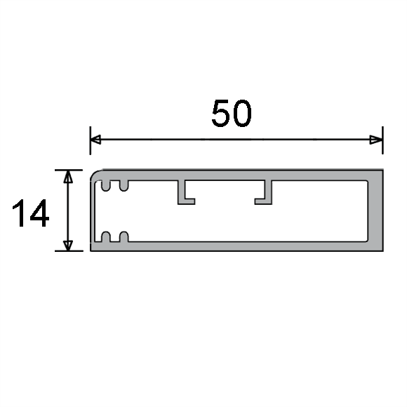 Kunststof opsteekprofiel 30x13 mm